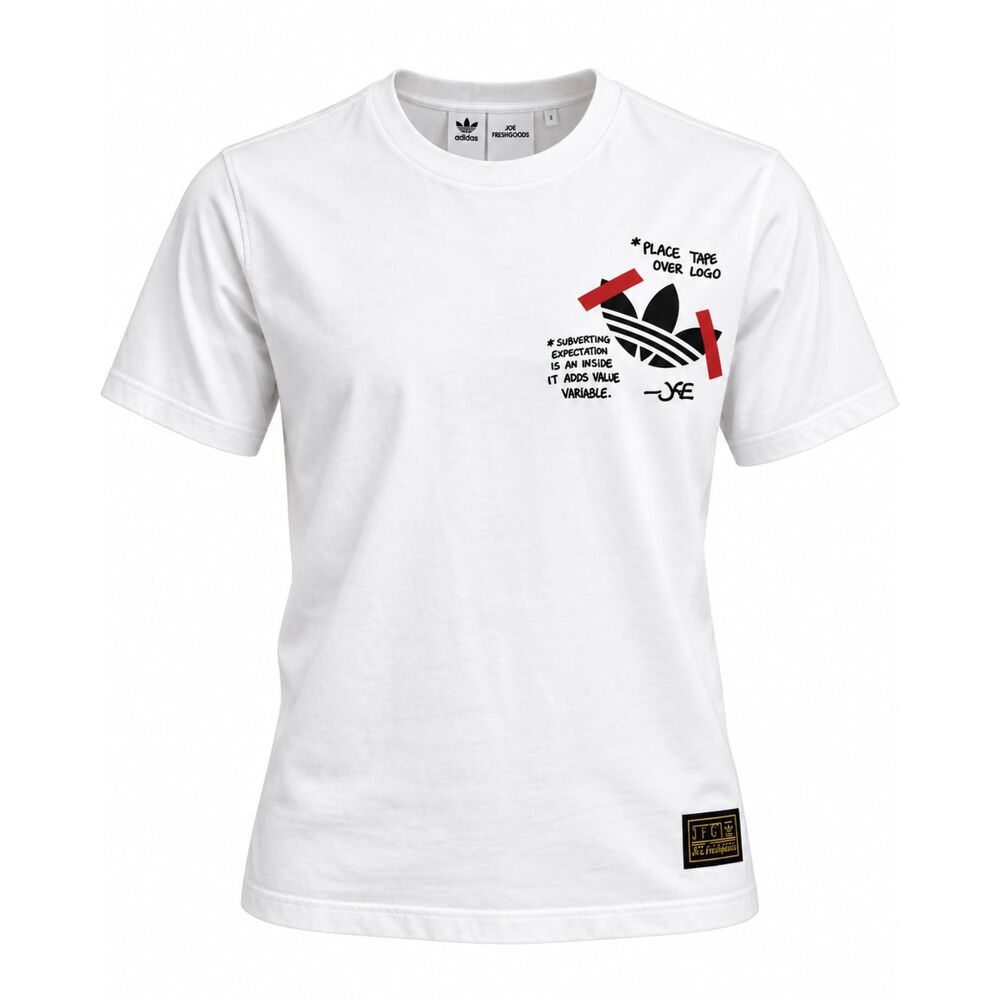 Adidas x Joe Freshgoods Place Tape Over Logo T Shirt White